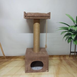 Комплекс домик для котов “Маркиз”, когтедряпка, с лежанкою, джут 105*40*40см
