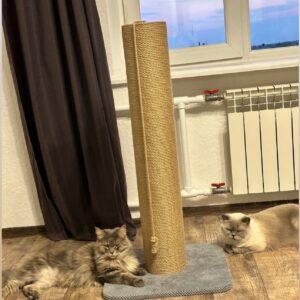 Дряпка для кота "Гигант", столбик когтеточка круглый, диаметр 17,5см, з джута 80/100см