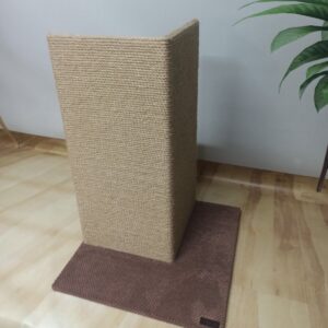 Когтеточка угловая, защита углов и диванов, дряпка для кота на подставке 60*20*20см