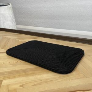 Когтеточка коврик для кота, дряпка напольная, из черного каната