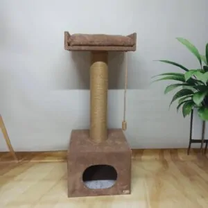 Комплекс домик для котов “Маркиз”, когтедряпка, с лежанкою, джут 105*40*40см