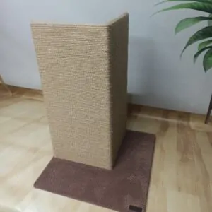Когтеточка угловая, защита углов и диванов, дряпка для кота на подставке 60*20*20см