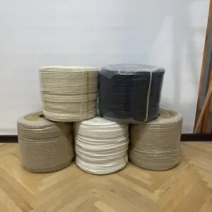 Веревка джут, сизаль, хлопковый канат белого и черного цвета